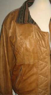 Sz S Mens WINLIT Leather Jacket Vintage Motorcycle Type Solid Fawn 