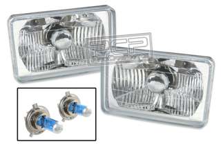 4652/4668 4x6 Euro Crystal Clear Sealed Beam Conversion Headlights 
