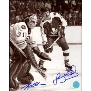  Lanny Mcdonald Vs Gerry Cheevers Dual Autographed/Hand 