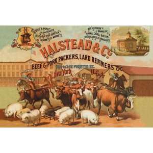  Halstead and Company Beef and Pork Packers   Poster by 