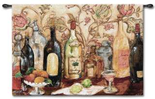 WINE BAR ABSTRACT MOTIF CHIC ART TAPESTRY WALL HANGING  