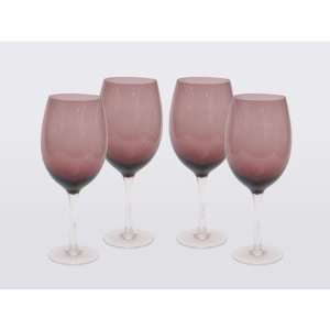  International 7717Set/4 Glass Stemware Amethyst White Wine Glasses 