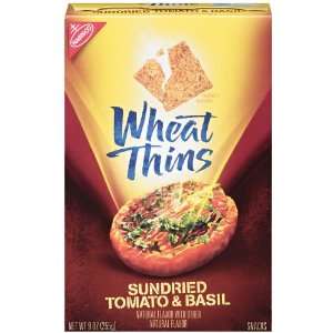 Wheat Thins Sun Dried Tomato Basil Baked Crackers, 9 Ounce  