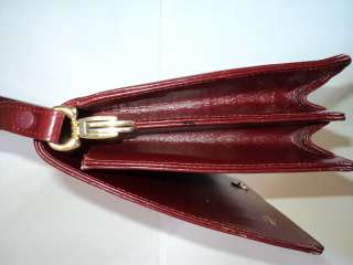 AMAZING Authentic Must De Cartier Vintage Burgundy Leather Handbag 
