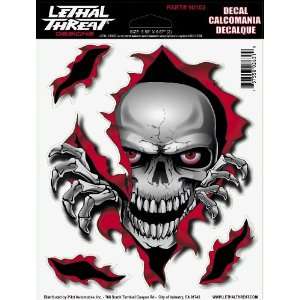  Lethal Threat Peek A Boo Skull Decal LT90103 Automotive