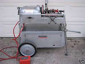EXCELLENT CONDITION RIDGID 535 PIPE THREADER W/WHEELED CART, LOTS OF 