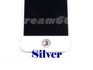 Bling Gem Jewelry Home Button sticker for iphone 4 4G 4S 3GS ipod 