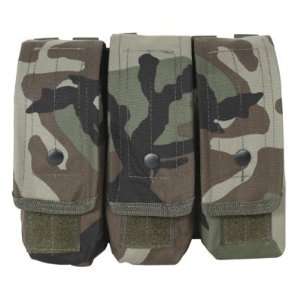  Voodoo Tactical Camo M4/AK47 Triple Mag Pouch Airsoft 