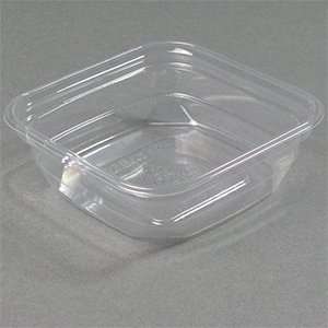 8 oz. Square PLA Biodegradable / Compostable Plastic Clear 