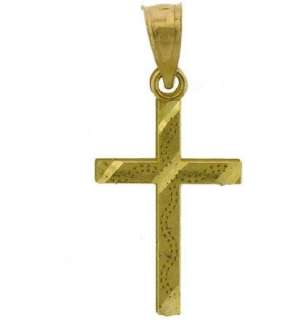 YELLOW GOLD JESUS CROSS CRUCIFIX CHARM PENDANT 9 STYLES  