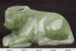   SERPENTINE Gemstone WATER BUFFALO Carving 5 1/8 (13cm) ~1.5LBS (696g