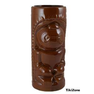  Brown Ceramic Tiki Mug 
