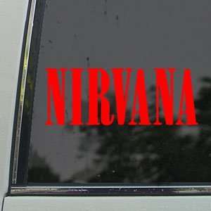  Nirvana Red Decal Grunge Kurt Cobain Truck Window Red 