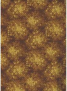 WILD SIDE GOLD SNAKESKIN PRINT~ Cotton Quilt Fabric  