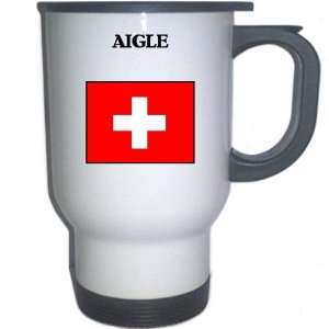  Switzerland   AIGLE White Stainless Steel Mug 