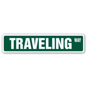TRAVELING Street Sign salesman vacationers vacation travel agency boat 