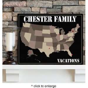  Personalized Earth Tones Family Travel Map Everything 