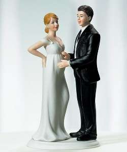 Expecting/With Child Bride & Groom Wedding Cake Topper  