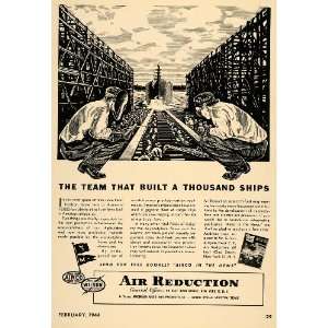  1944 Ad Air Reduction Sales Co. Airco Equipment Ships 