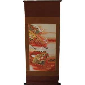 Wall Hanging   Antique Silk Japanese Kimono Artists Proof  