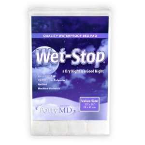 Wet Stop Quality Reusable Waterproof Bed Pad Overlay Value Size 23x36 