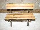 rustic looking wood park bench great for dolls and plush