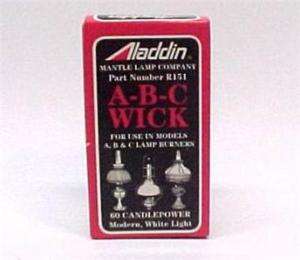 Aladdin A B C Wick Oil Kerosene Lamp Parts R151 Nib New Alladin 