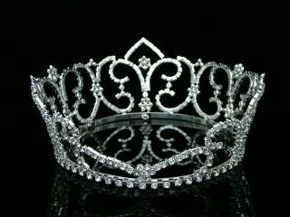 Bridal Wedding Crystal Pageant Full Crown Tiara 7196  