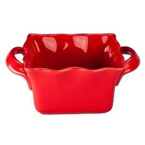  BIA Cordon Bleu, Inc. 16 oz. Red Square Wavy Dish Kitchen 