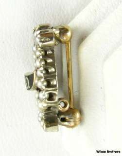 ALPHA CHI OMEGA   14k White Gold sorority Pearled Harp PIN BADGE 