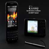 Ebony Dual SIM Android 2.2 Smartphone with Qwerty Keyboard, 2.8 