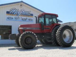CASE IH 7240 4X4 TRACTOR WITH CAB AND REAR DUALS, NICE ORIGINAL  