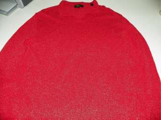 Bobby Jones Mint Linen Silk Redish Sweater XL X Large  