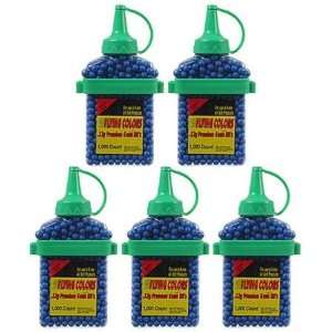 Flying Colors 1000 Premium w/ Feeder Bottle Airsoft BBs   .12g   Blue 