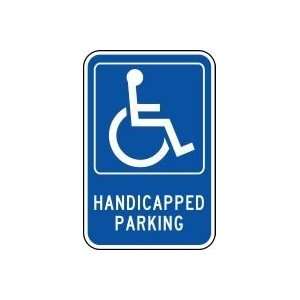 HANDICAPPED PARKING (W/GRAPHIC) Sign 18 x 12 .080 Reflective 