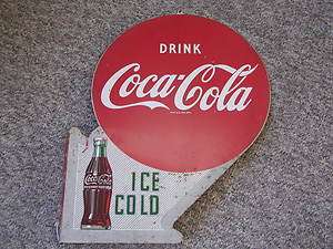 COCA COLA COKE VINTAGE FLANGED ADVERTISING AUTHENTIC SIGN 758 S  