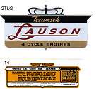 Tecumseh Lauson engine & Oil Bath decals and hp 1960