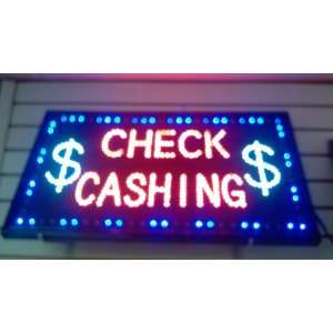  LED Check Cashing Sign 27x16 inch 