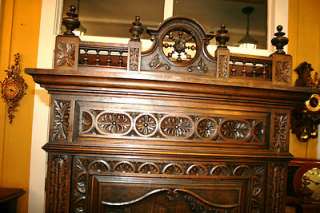 Beautiful Heavily Carved French Antique Brittany Single Door Oak 
