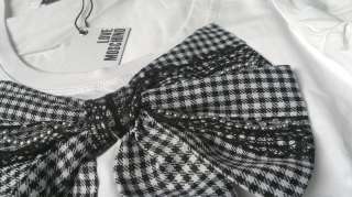 New MOSCHINO Women Bowknot T shirt Size.M Whites  