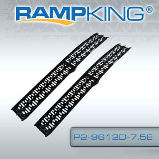 RAMP KING PAIR ELITE PLATED ARCHED FOLDING MOTORCYCLE RAMPS 96 X 