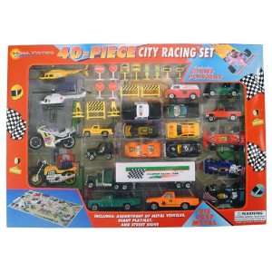  40 pc City Racing Set with Giant Playmat Toys & Games