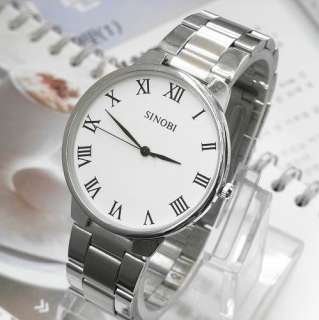 new Fashion Black dial Roman numeral mens quartz Watch  