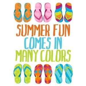  Summer Fun Colors Flipflops Sign