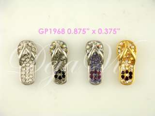 24 CUTE CRYSTAL FLIP FLOP PENDANT WHOLESALE MADE WITH SWAROVSKI 