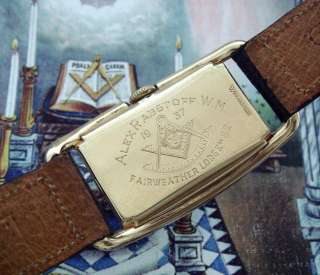 Mens Desirable 1937 Hamilton Masonic Presentation Watch   SERVICED 