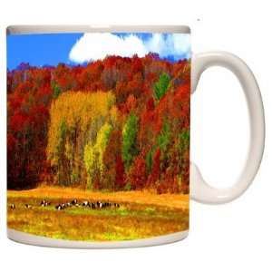   by Autumn Tree Backdrop Photo Quality 11 oz Ceramic Coffee Mug cup