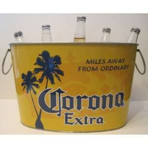  Corona Extra Cerveza Beer Bottle Metal Ice Bucket Tub 
