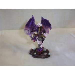  Purple Glitter Dragon Guarding Sword 