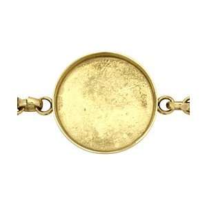  Brass Circle Bezel Link Bracelet 27mm Supplys Arts 
